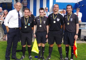 World Cup referee Howard Webb with the match officials 