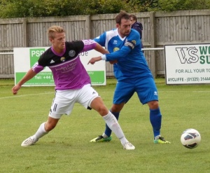 Nick Black in action for Garforth Town at Newton Aycliffe. Picture: Steve Richardson