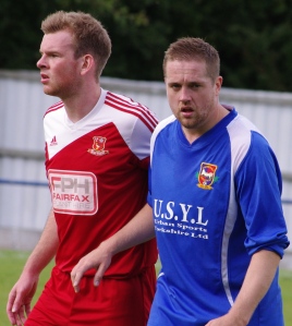 Craig Rouse (right), who scored Pontefract's opening goal