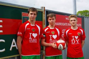 From left to right, Luke McCrum, Dan Hickey and Corey Speed have all played for Harrogate Railway's first team this season