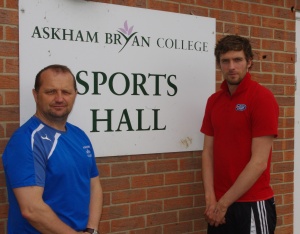 Harrogate Railway manager Billy Miller with his fellow lecturer Rob Youhill at Askham Bryan College